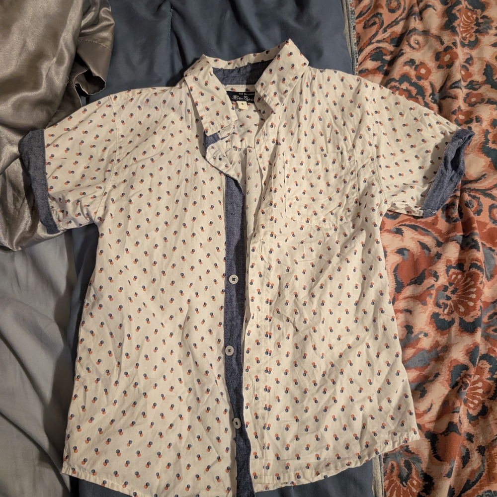 Ben Sherman White and Blue Button Down Shirt
